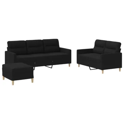 Produktbild von VidaXL 3201612, Schwarz, Schaum, Metall, Polyester, Textil, 60 cm, 50 cm, 41 cm