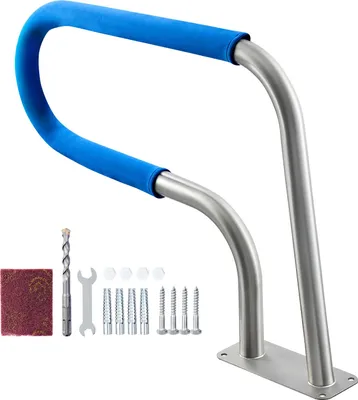 Immagine prodotto di Corrimano per piscina SucceBuy in acciaio inox 304, 788x100x558 mm, portata fino a 100 kg, con copertura antiscivolo rimovibile e accessori completi, ideale per piscine, parchi acquatici e aree termali