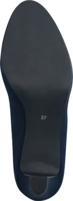 Produktbild von MARCO TOZZI Damen Pumps Trichterabsatz samtige Haptik runde Form 2-22450-42, Größe:41 EU, Farbe:Blau