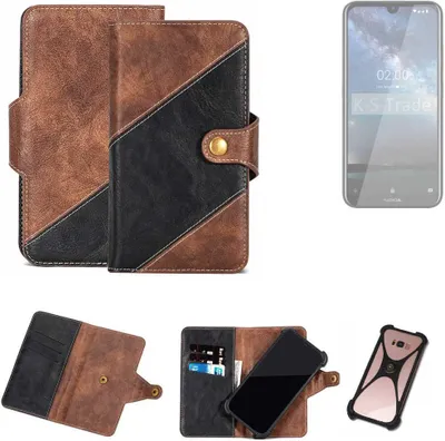 Produktbild von K-S-Trade Handyhülle Schutzhülle Bookstyle Case kompatibel mit Nokia 2.2 (2019) Klapphülle Cover Hülle Schutztasche 1x