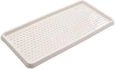 Productafbeelding van Ibenzoa® schoenenrek – bescherming tegen vuil en vocht met een verhoogde rand, kunststof (PP), 78,5 x 38,5 x 3 cm, ideaal voor de hal en de bijkeuken