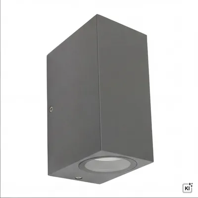 Obrázek produktu pro Venkovní nástěnné svítidlo hranaté antracitové IP44 Moderní hliník Up Down KEPPLER Venkovní svítidlo Vstup do domu Terasa, Obrázek vytvořený pomocí AI