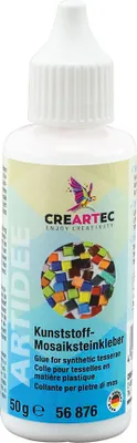 Produktbild von CREARTEC Kunststoff-Mosaiksteinkleber - 50g - zum Aufkleben von Mosaiksteinen auf Glas und vielem mehr