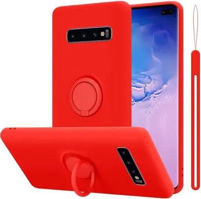 Obrázek produktu pro Cadorabo Case for Samsung Galaxy S10 PLUS Protective Cover in Red Pouzdro na mobilní telefon TPU Case Cover