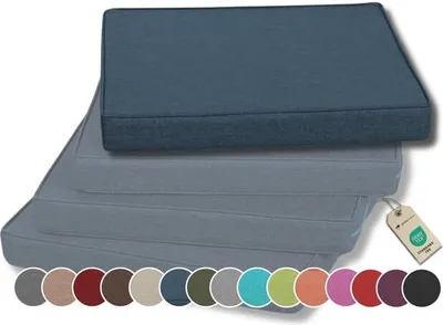 Produktbild von Stuhlkissen - Polsterauflage Auflage für Stühle FK5 (40x40, Dunkelblau, 1)