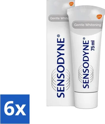 Imagen del producto de Pasta dental Sensodyne – Blanqueamiento suave – Para dientes sensibles – 75 ml - Pack económico - 6 unidades