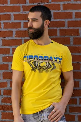 Produktbild von CT721 Herren T-Shirt in extravagantem Look-Markenprint