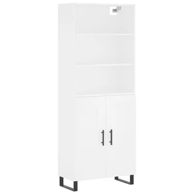 Zdjęcie produktu dla Witrynka, biała, 69,5x34x180 cm, materiał drewnopochodny