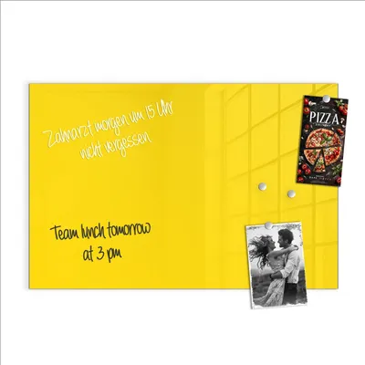 Produktbild von Magnettafel 60x40cm Pinnwand Whiteboard beschreibbar - Oranger Hintergrund III