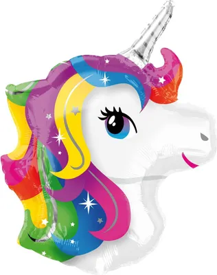 Produktbild von Einhorn Kopf klein - Folienballon - 55 cm