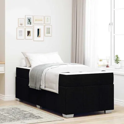 Immagine prodotto di Maison Exclusive - Letto con materasso Nero 120 x 190 cm Tessuto