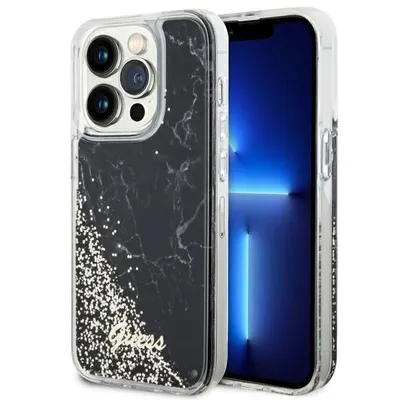 Obrázek produktu pro Guess Liquid Glitter Marble - pouzdro pro iPhone 14 Pro (černé)