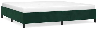 Obrázok produktu pre vidaXL Rám postele bez matraca tmavozelený 200x200 cm zamat