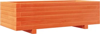 Image de vidaXL Bac à plantes brun cireux 90x40x26,5 cm Pin massif