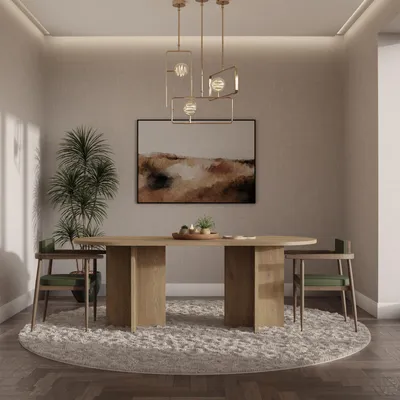 Produktbild von Loen Esstisch Tisch 204x90 cm Wohnzimmer Esszimmer Modern Farbwahl Okapi Nußbaum, Artisan Eiche, Cremona Eiche, Portland Esche Schwarz