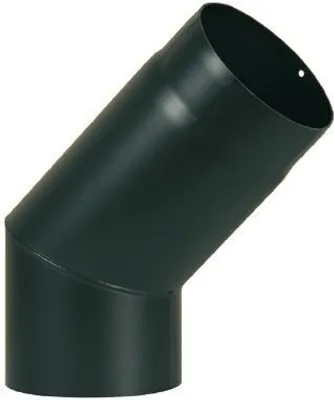 Produktbild von Schwarzes 45°-Winkelstück für Schornstein - Durchmesser 130 mm