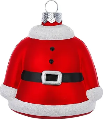 Produktbild von Christbaumschmuck Glas Weihnachtsmannkostüm 8cm rot