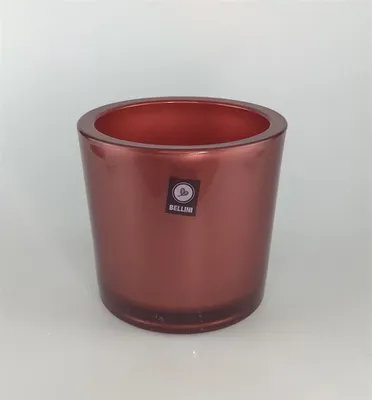 Produktbild von Bellini Windlicht/Übertopf Marit rund 12cm metallic rot