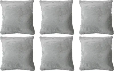 Produktbild von Kissenhüllen - 45 x 45 cm - Grau - Polyester - mit Reißverschluss - 6er Set