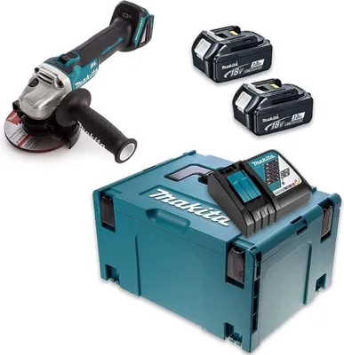 Image de Meuleuse d'angle 18VLXT Ø125 mm (2x3,0 Ah) en MAKPAC - MAKITA DGA506RFJ