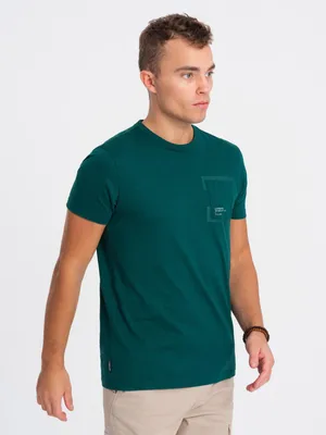 Produktbild von Ombre Clothing Kurzarmhemd für Männer Themphie dunkelgrün XL
