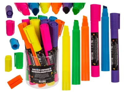 Produktbild von 12 Jumbo Textmarker 6 Farben Neon 19,5cm