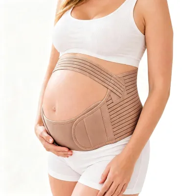 Produktbild von Schwangerschaftsgurt Bauchgurt Rückenstütze - Verstellbar - Atmungsaktiv - XL (86-127 cm)