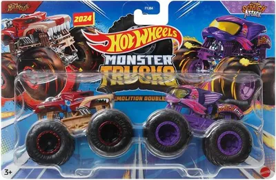 Produktbild von Mattel HWN66 Hot Wheels Monster Trucks 1:64 Die-Cast Scratch vs Hotweiler