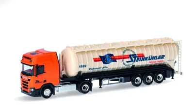 Produktbild von Herpa 953948 - 1:87 Scania CR 20 HD Aerop. Saugsilo-SZ Steinkühler - Neu