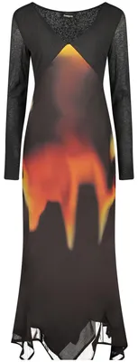Obrázok produktu pre Dámske dlhé čierne šaty DESIGUAL