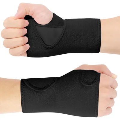 Productafbeelding van Polsharnas, handschiene, 1 set, 2 stuks, zwart, met metalen versteviging