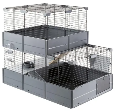 Productafbeelding van Ferplast Multipla Double dierenverblijf voor konijn en cavia 107,5x72x96,5CM