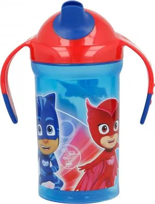 Image de Gobelet d'entraînement avec embout en silicone et lumière, PJ MASKS, 300ml, 30140
