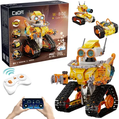 Obrázek produktu pro Stavebnice CaDA Code Robot RC 3 v 1, 455 dílů, dálkově ovládaná, duální režim, model C83003W