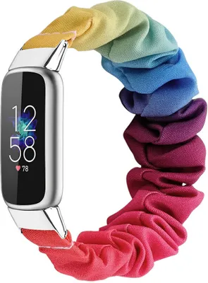 Produktbild von Strap-it Fitbit Luxe Scrunchie Armband (Bunt)