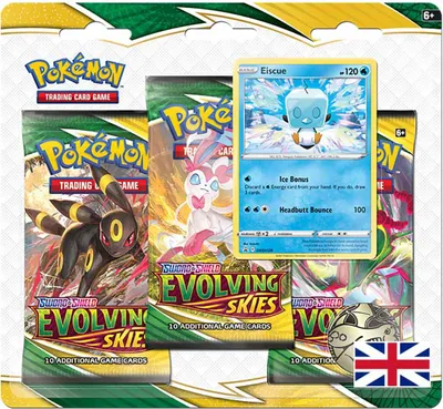 Produktbild von Pokemon Evolving Skies: Eiscue 3-Pack Blister