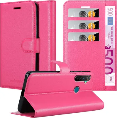Obrázek produktu pro Cadorabo Case for Realme 5 PRO / Realme Q Protective Case in Pink Pouzdro na mobilní telefon s magnetickým zavíráním