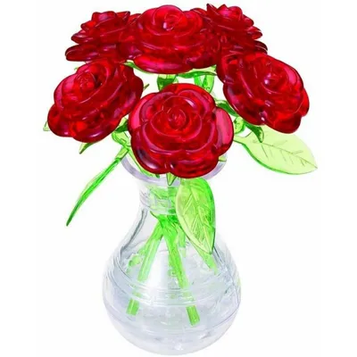 Produktbild von HCM KINZEL 3D Kristallpuzzle Rosenstrauß 47 Teile