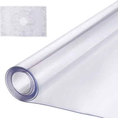 Produktbild von PVC-Tischschutzfolie - Tischdecke 1372x1372mm - Schreibtischschutz 1,5mm - langlebig und pflegeleicht - für Wohn- und Büroräume