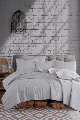 Immagine prodotto di L'Essentiel Linge de Maison, Set copriletto matrimoniale, Solid - Grey, 65% COTONE / 35% POLIESTERE, Grigio, 200 x 220 cm