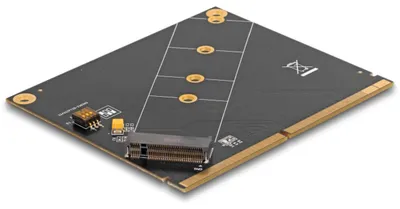 Zdjęcie produktu dla DeLOCK Konwerter MXM do M.2 NVMe z wpustem M, MXM, M.2, PCIe 4.0, Czarny, 70 mm, 82 mm
