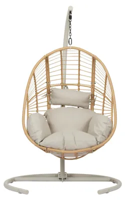 Image de Arne fauteuil suspendu avec coussin naturel.