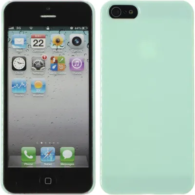 Produktbild von PhoneNatic Case kompatibel mit Apple iPhone 5 / 5s / SE - Hülle grün Candy Hard-case + 2 Schutzfolien