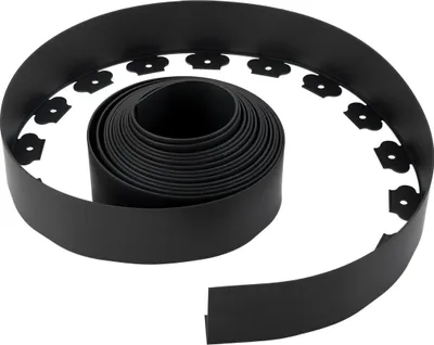 Immagine prodotto di Bordatura per giardino, 1000 x 10 cm Bordatura in plastica per giardino con 30 picchetti e 2 picchetti da terra, senza scavo, rotolo flessibile per bordatura prato, mini recinzione resistente ai raggi UV per aiuole e pavimentazioni da giardino