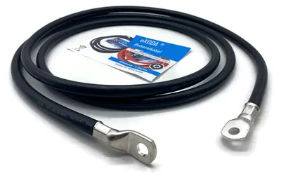 Zdjęcie produktu dla Kabel akumulatorowy eXODA, 50 mm², 2,5 m, z końcówkami M8 i M10, kolor czarny
