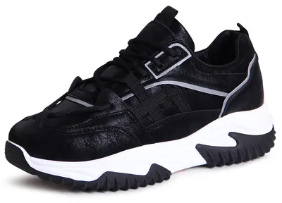Produktbild von topschuhe24 2703 Damen Sneaker Plateau Turnschuhe , Farbe:Schwarz, Größe:40 EU