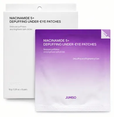 Obrázek produktu pro Jumiso - Niacinamid 5+ Depuffing Under-Eye Patches, 10 g/5 párů - hydrogelové oční náplasti s 5 % niacinamidu a kofeinem