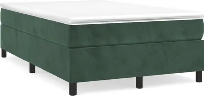 Produktbild von vidaXL Boxspringbett mit Matratze Dunkelgrün 120x190 cm Samt