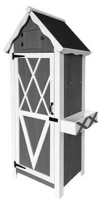 Produktbild von HOME DELUXE Gartenschrank YANA – Größe XL | Wetterfester Holzschrank für Garten & Terrasse