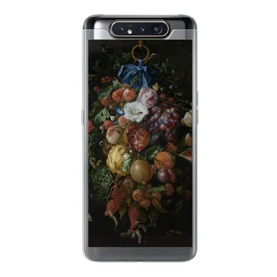 Produktbild von MuchoWow® Handyhülle Schutzhülle Hülle für Samsung Galaxy A80 Früchte und Blumen - Gemälde von Jan Davidsz. de Heem Silikon Softcase Handy Hülle - Schutzdeckel